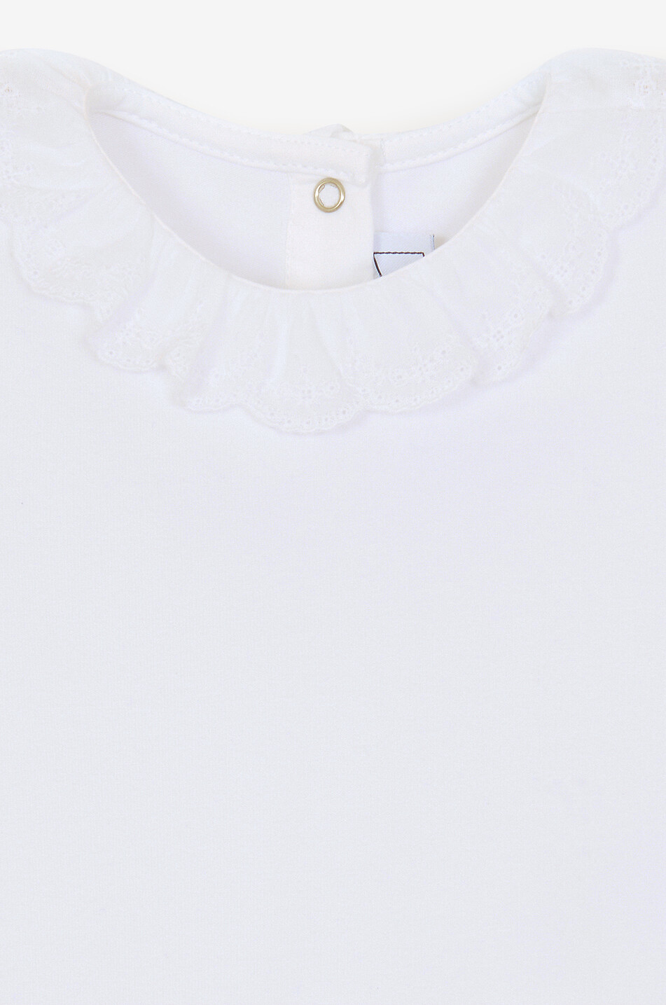 TARTINE ET CHOCOLAT Baby short-sleeved bodysuit with embroidered ruffle collar Baby WHITE 3