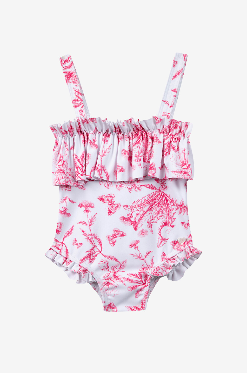 TARTINE ET CHOCOLAT Maillot de bain bébé à volants et fleurs Bébé ROSE 1