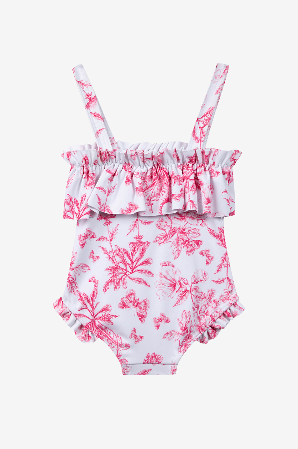 TARTINE ET CHOCOLAT Maillot de bain bébé à volants et fleurs Bébé ROSE 2