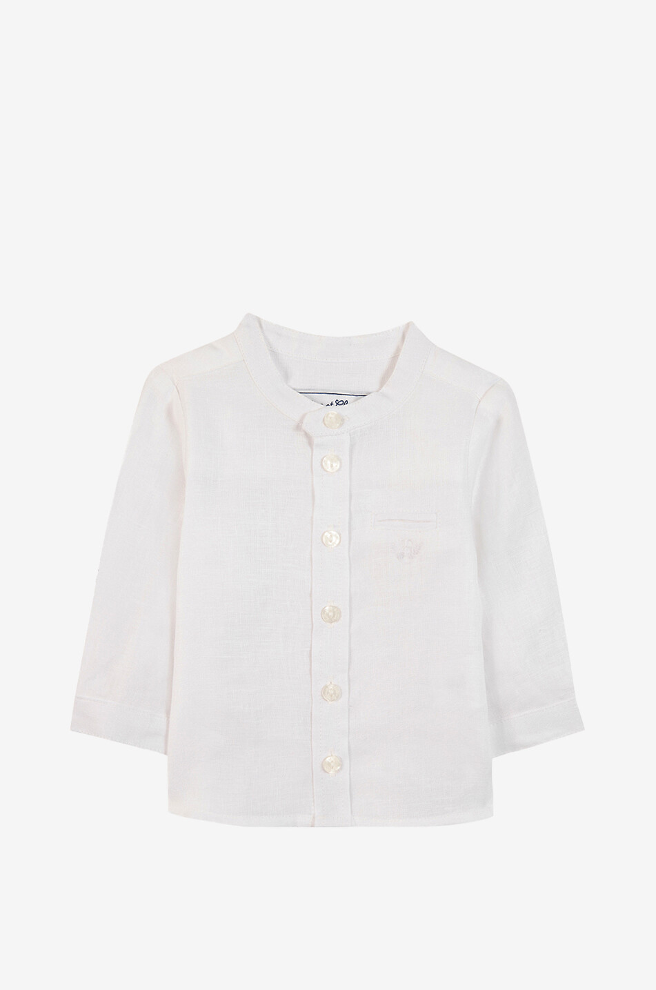 TARTINE ET CHOCOLAT Hemd für Babys aus Leinen Baby WEISS 1
