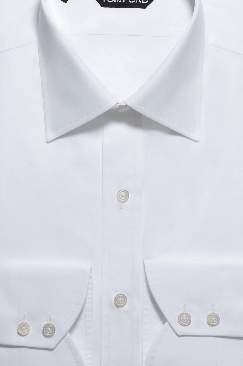TOM FORD Chemise slim en popeline Homme BLANC 2