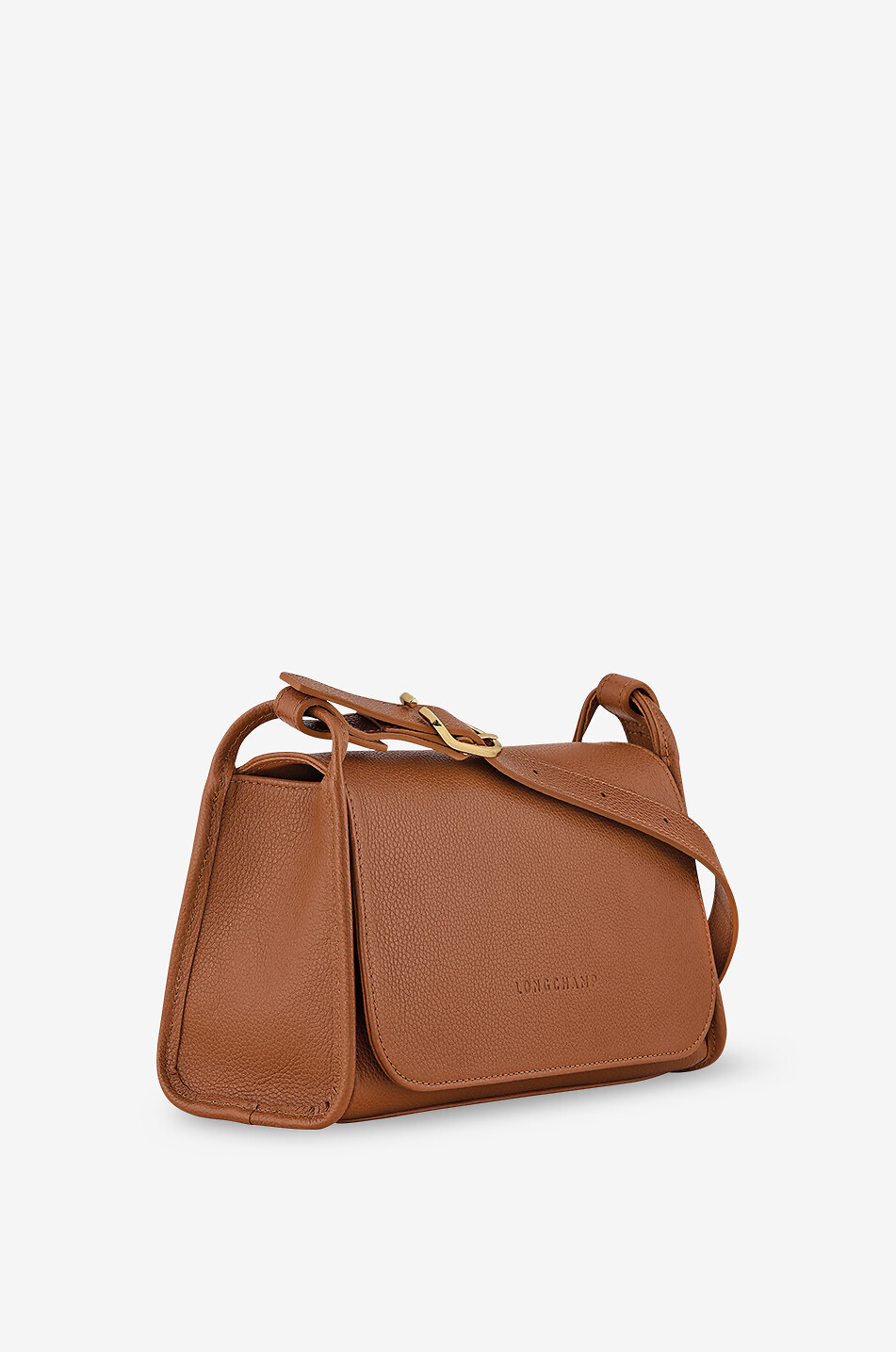 LONGCHAMP Sac porté épaule en cuir grainé Le Foulonné Medium Femme MARRON CLAIR 2