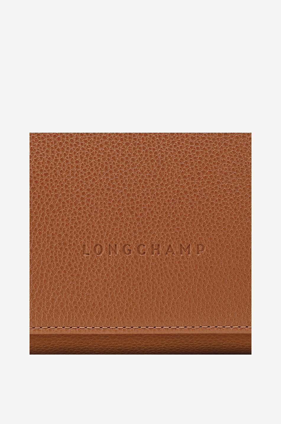 LONGCHAMP Sac porté épaule en cuir grainé Le Foulonné Medium Femme MARRON CLAIR 5