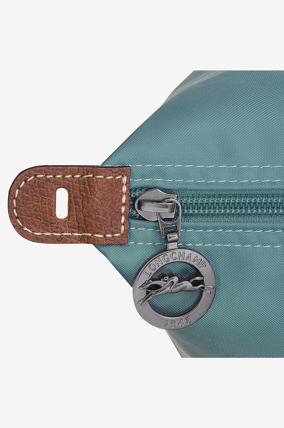 LONGCHAMP Le Pliage Original M canvas and leather travel bag Women MEDIUM BLUE 4
