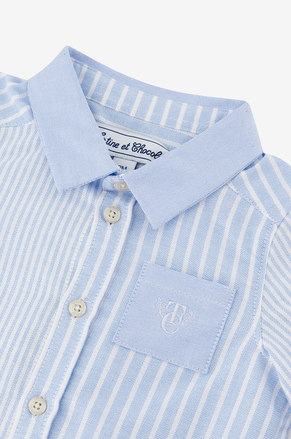 TARTINE ET CHOCOLAT Baby's striped shirt Baby BLUE 3
