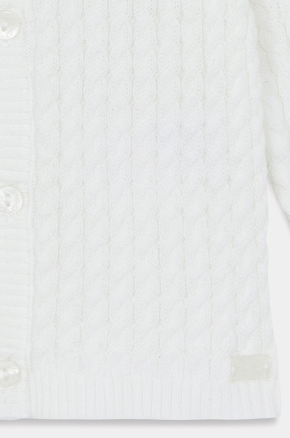 TARTINE ET CHOCOLAT Baby button-down cable-knit cardigan Baby EGGSHELL 3