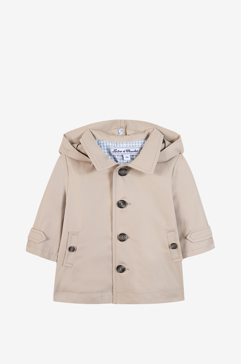 Trench à capuche bébé
