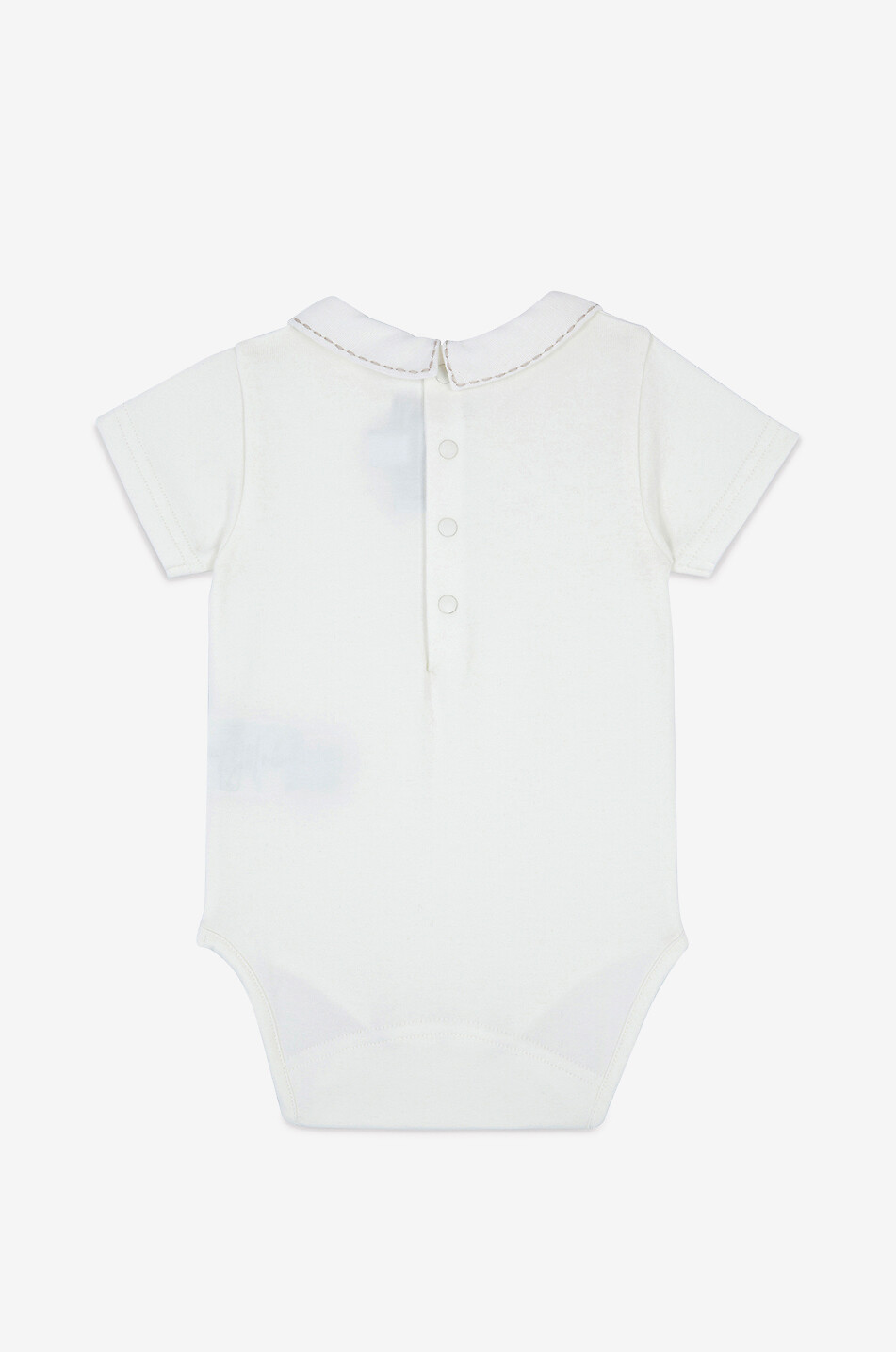 TARTINE ET CHOCOLAT Kurzarm-Body für Babys mit besticktem Hemdkragen Baby CREMEFARBEN 2