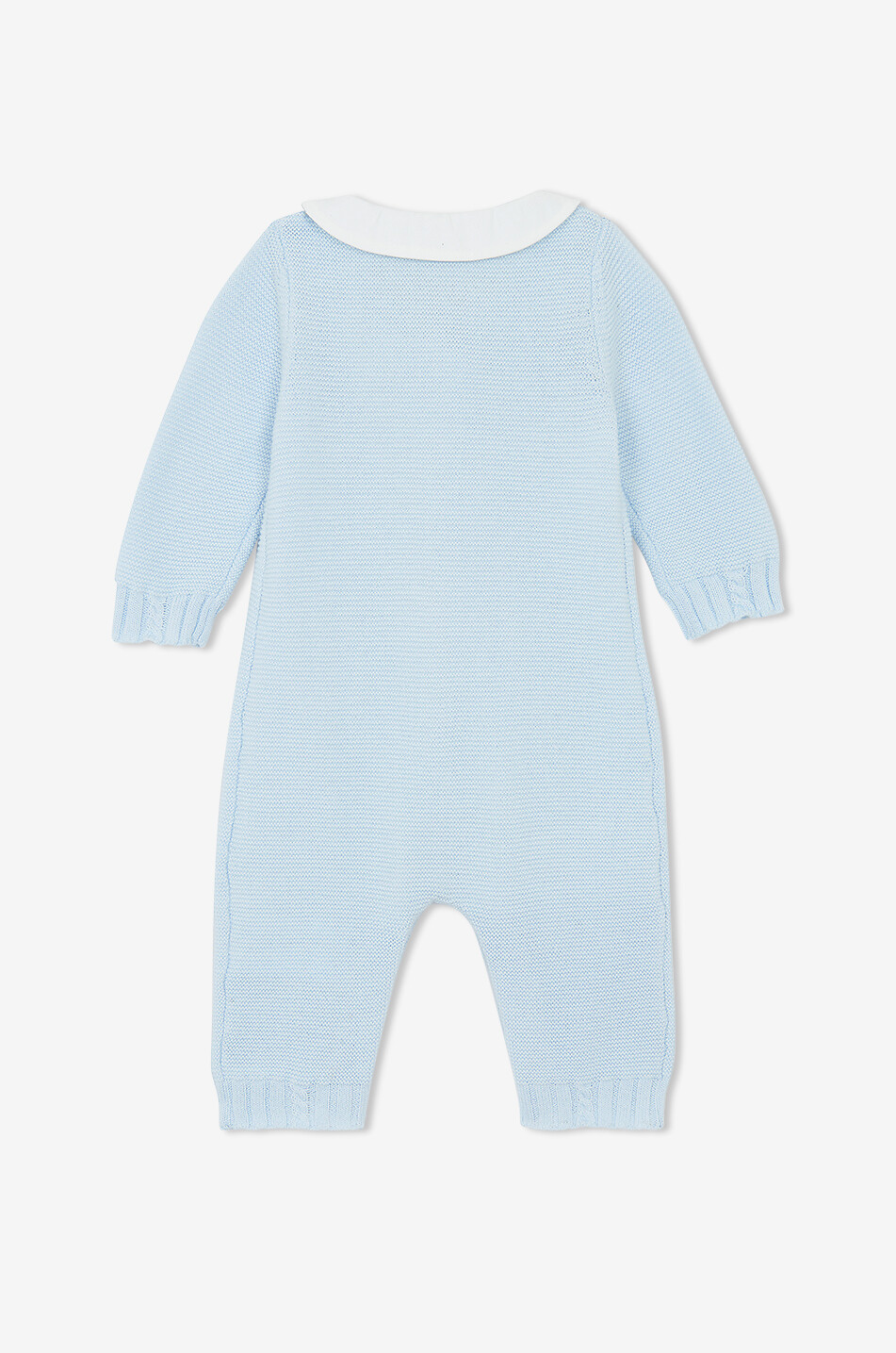 TARTINE ET CHOCOLAT Baby knit jumpsuit with whale embroidered collar Baby BLUE 2