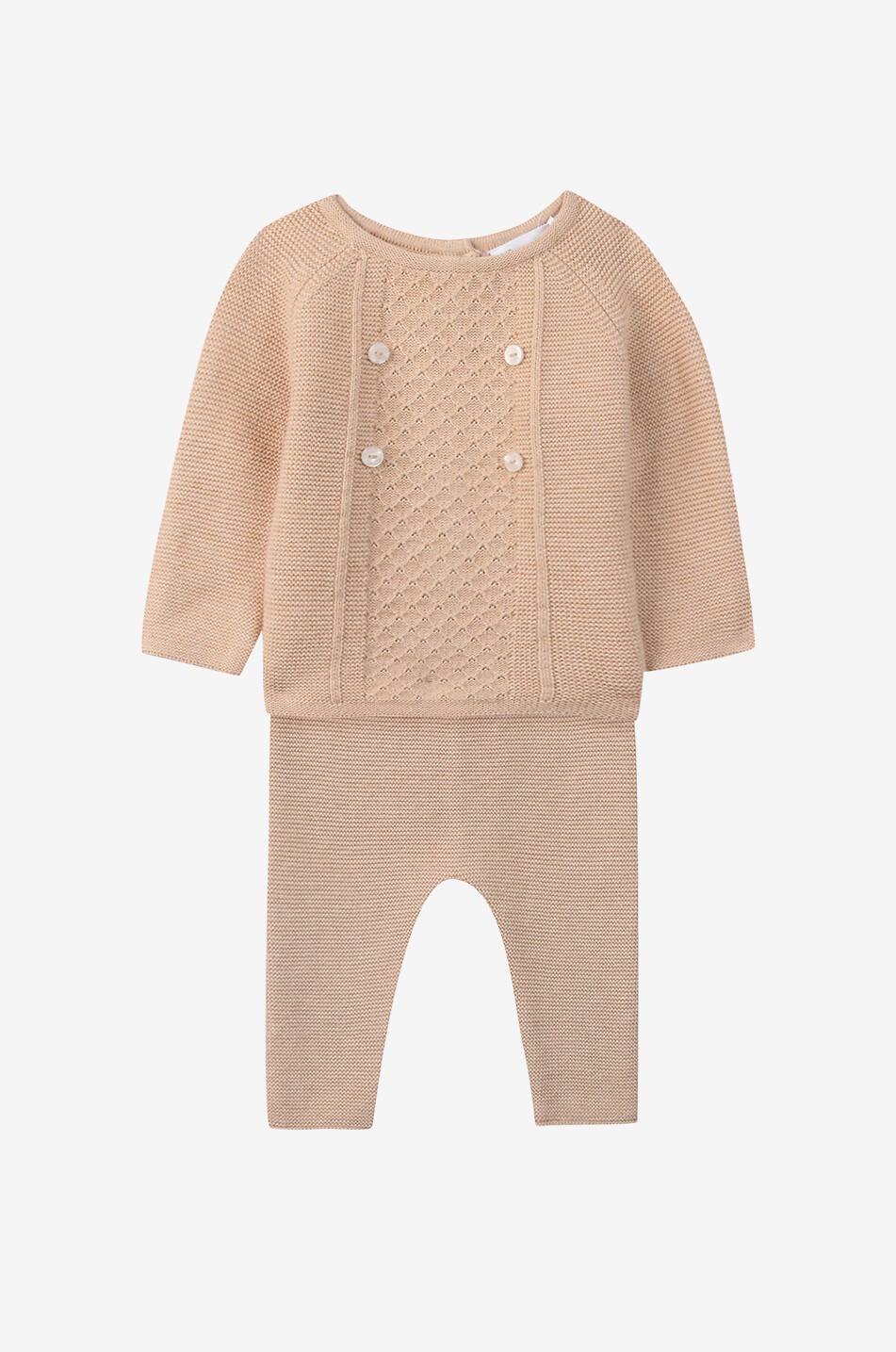 Baby knit trousers and cardigan set