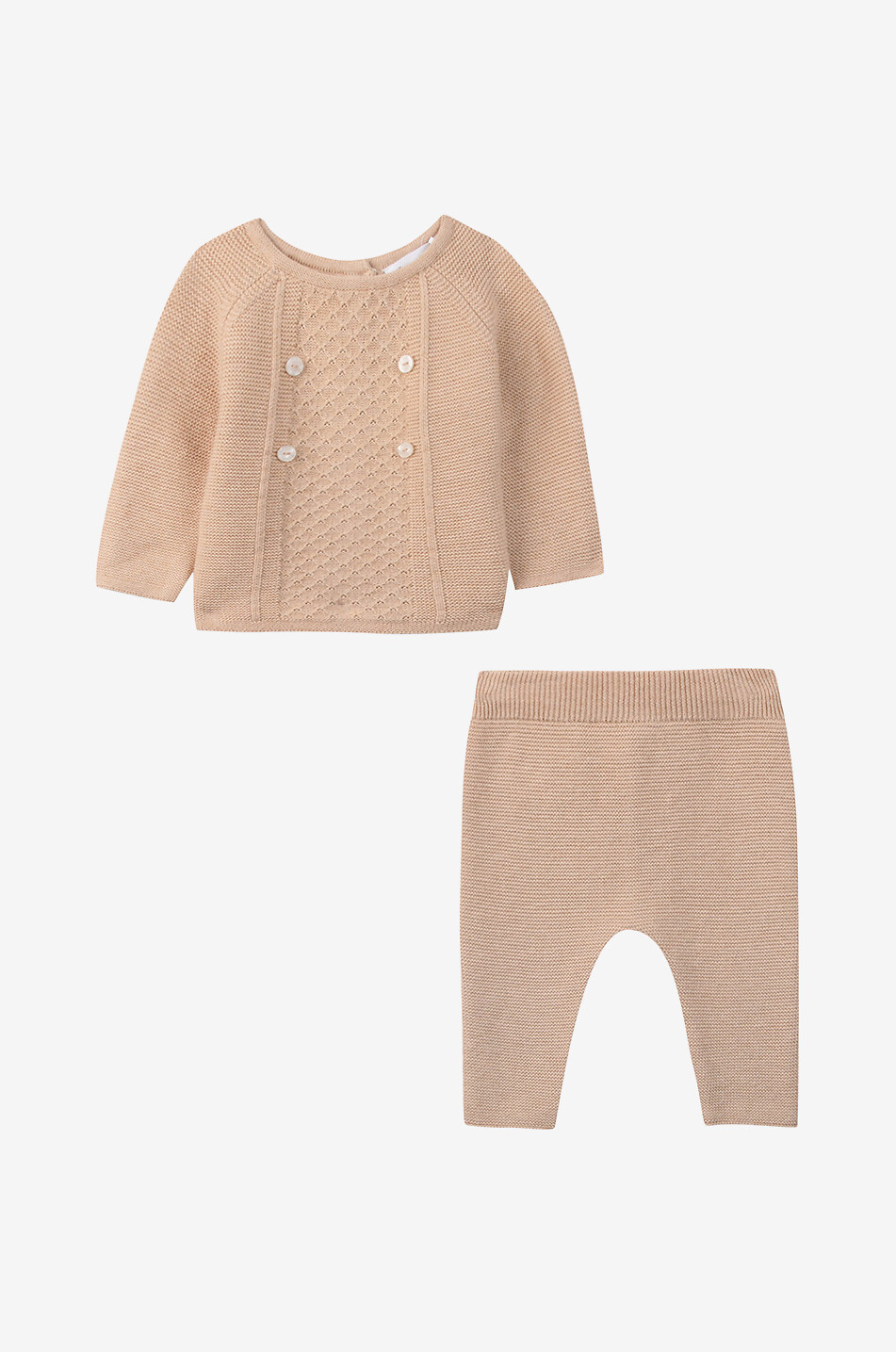 Baby knit trousers and cardigan set