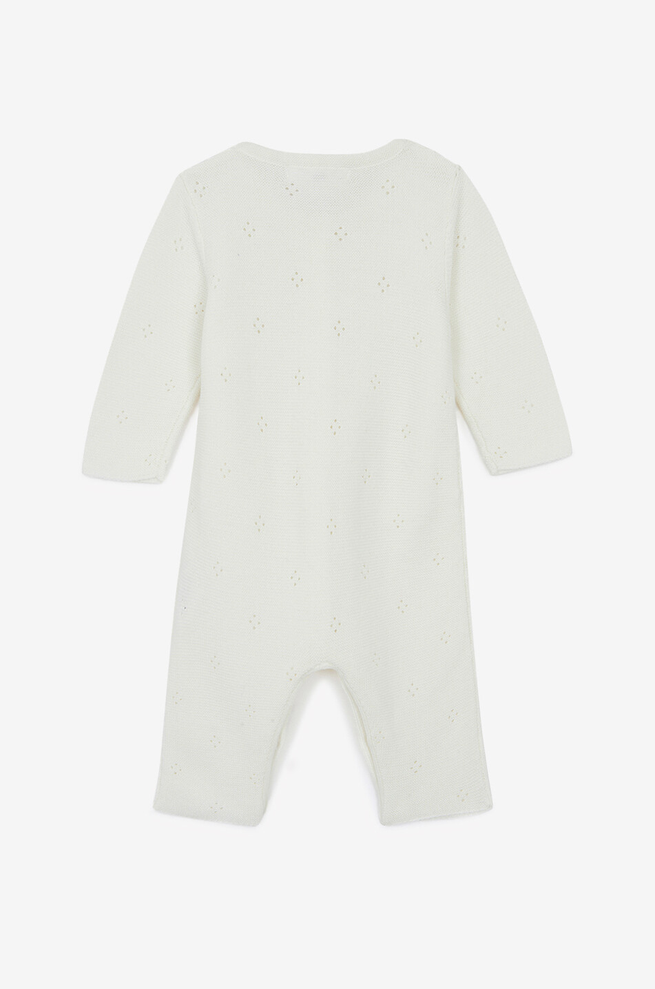 Baby openwork knit jumpsuit