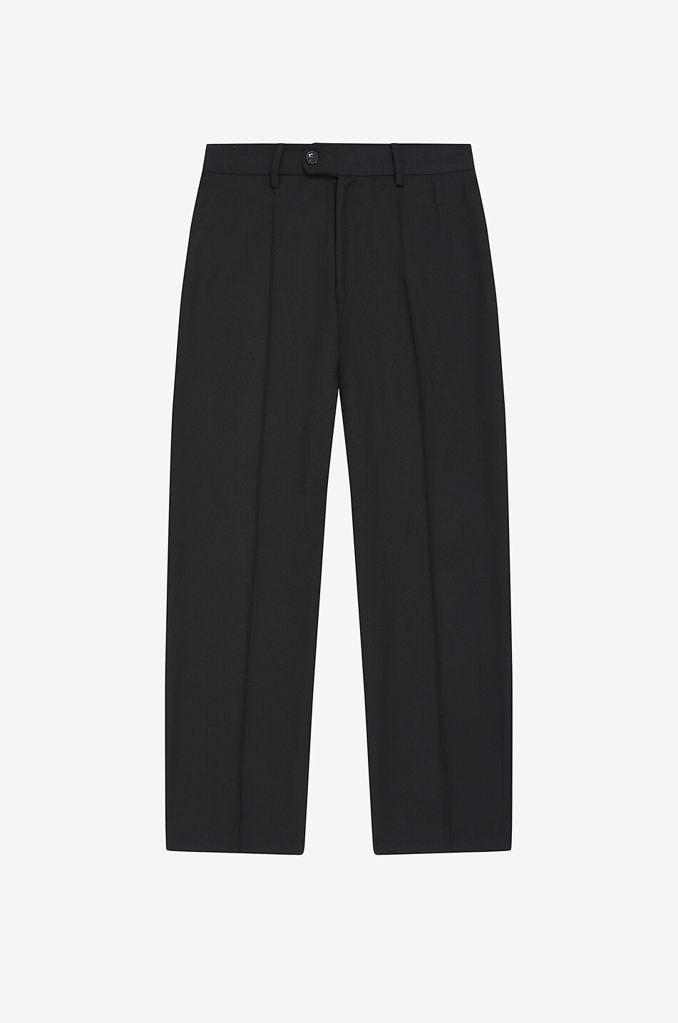 Everyday twill pleated trousers