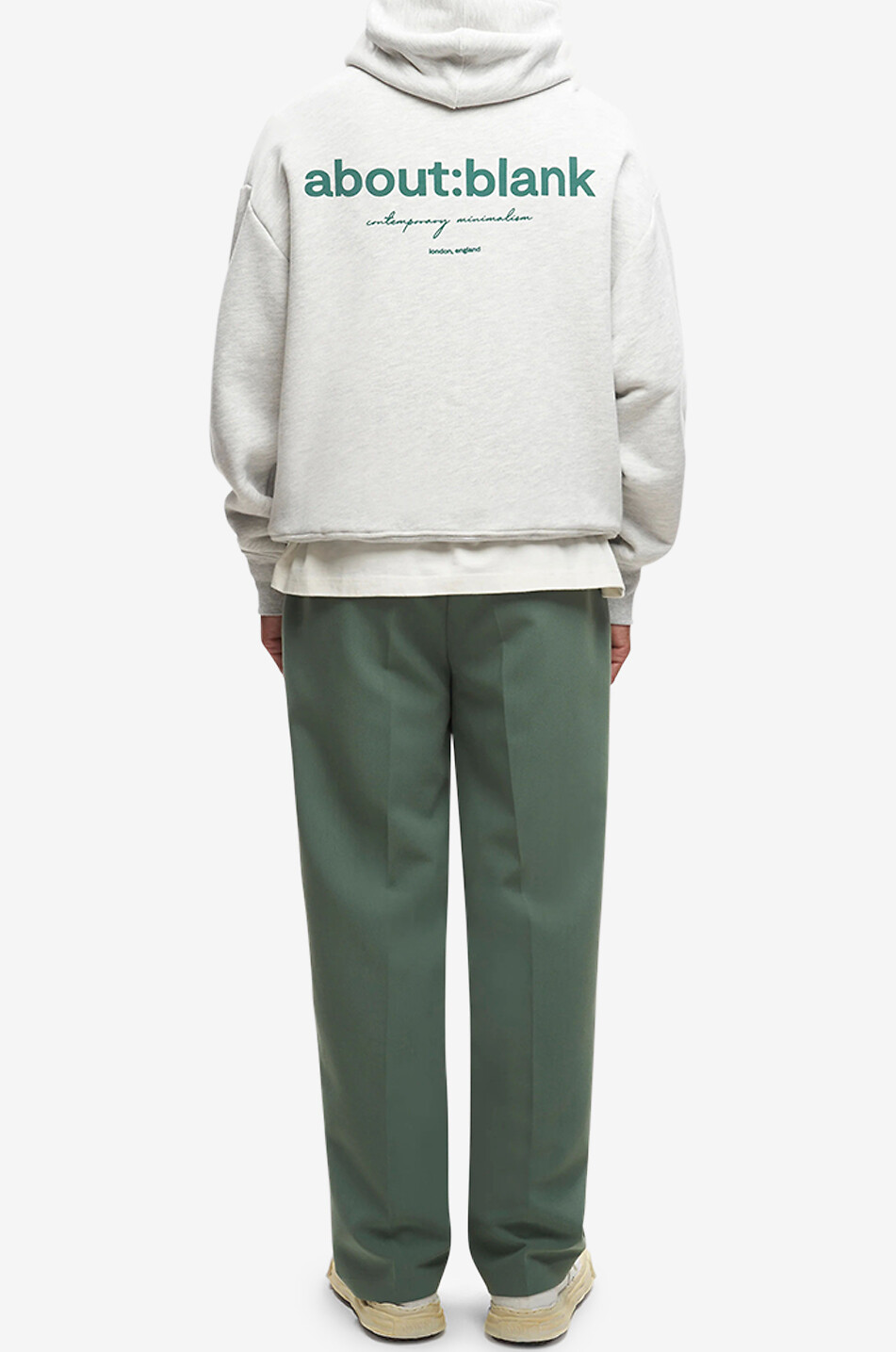 ABOUT:BLANK Sweat-shirt à capuche chiné imprimé logo Box Homme GRIS 4