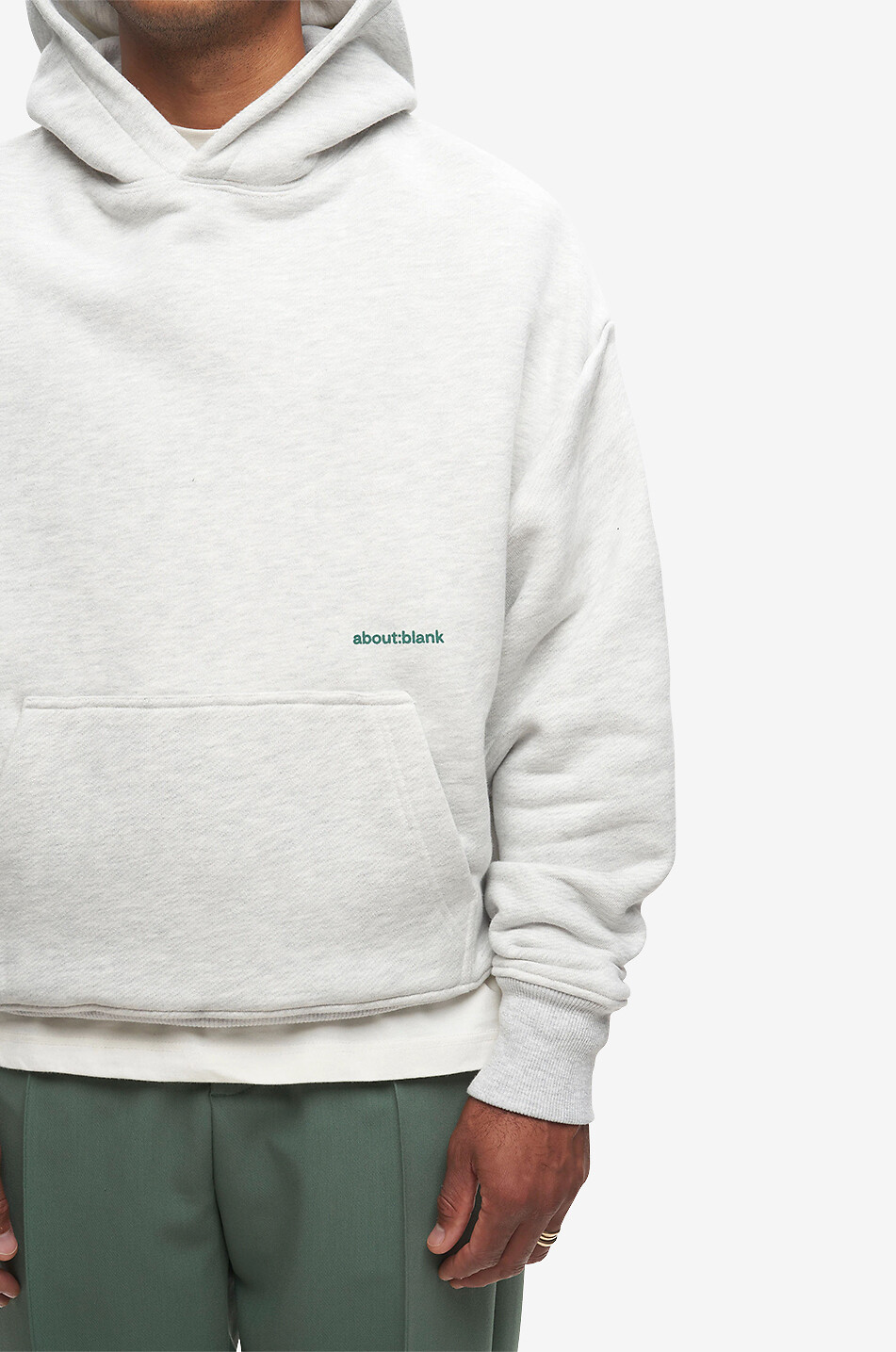 ABOUT:BLANK Sweat-shirt à capuche chiné imprimé logo Box Homme GRIS 5