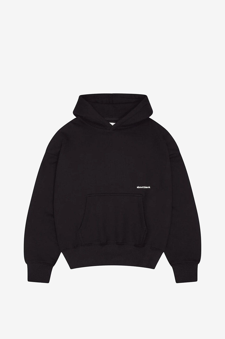 ABOUT:BLANK Box logo-printed hooded sweatshirt Men BLACK 1