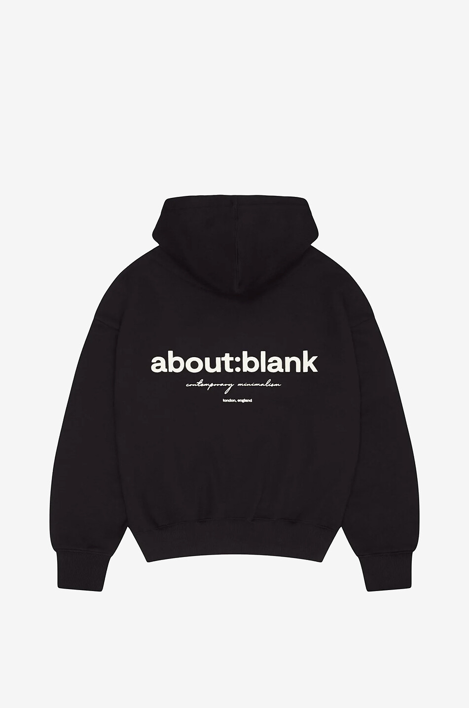ABOUT:BLANK Box logo-printed hooded sweatshirt Men BLACK 2