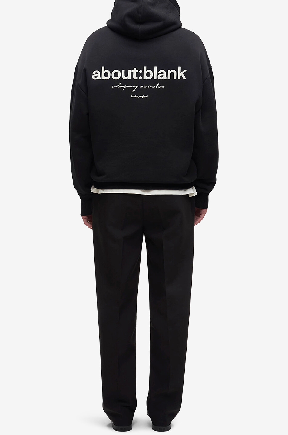 ABOUT:BLANK Box logo-printed hooded sweatshirt Men BLACK 4