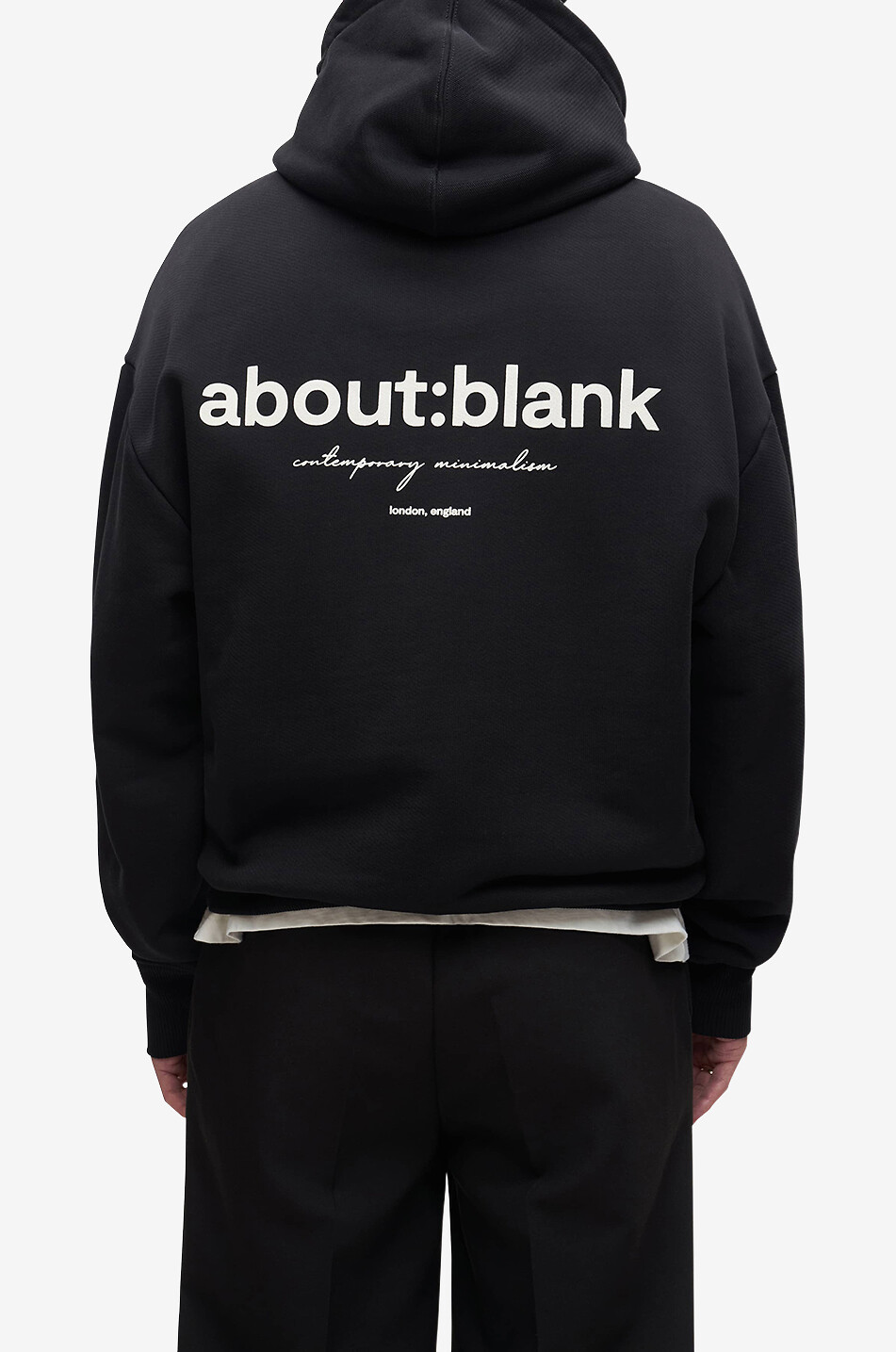 ABOUT:BLANK Box logo-printed hooded sweatshirt Men BLACK 5