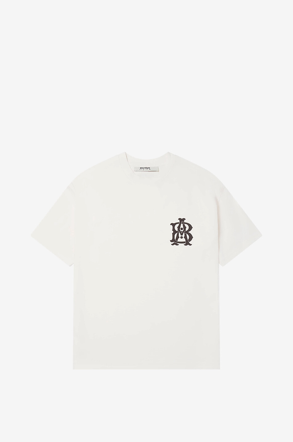 ABOUT:BLANK Monogram printed short-sleeved T-shirt Men EGGSHELL 1