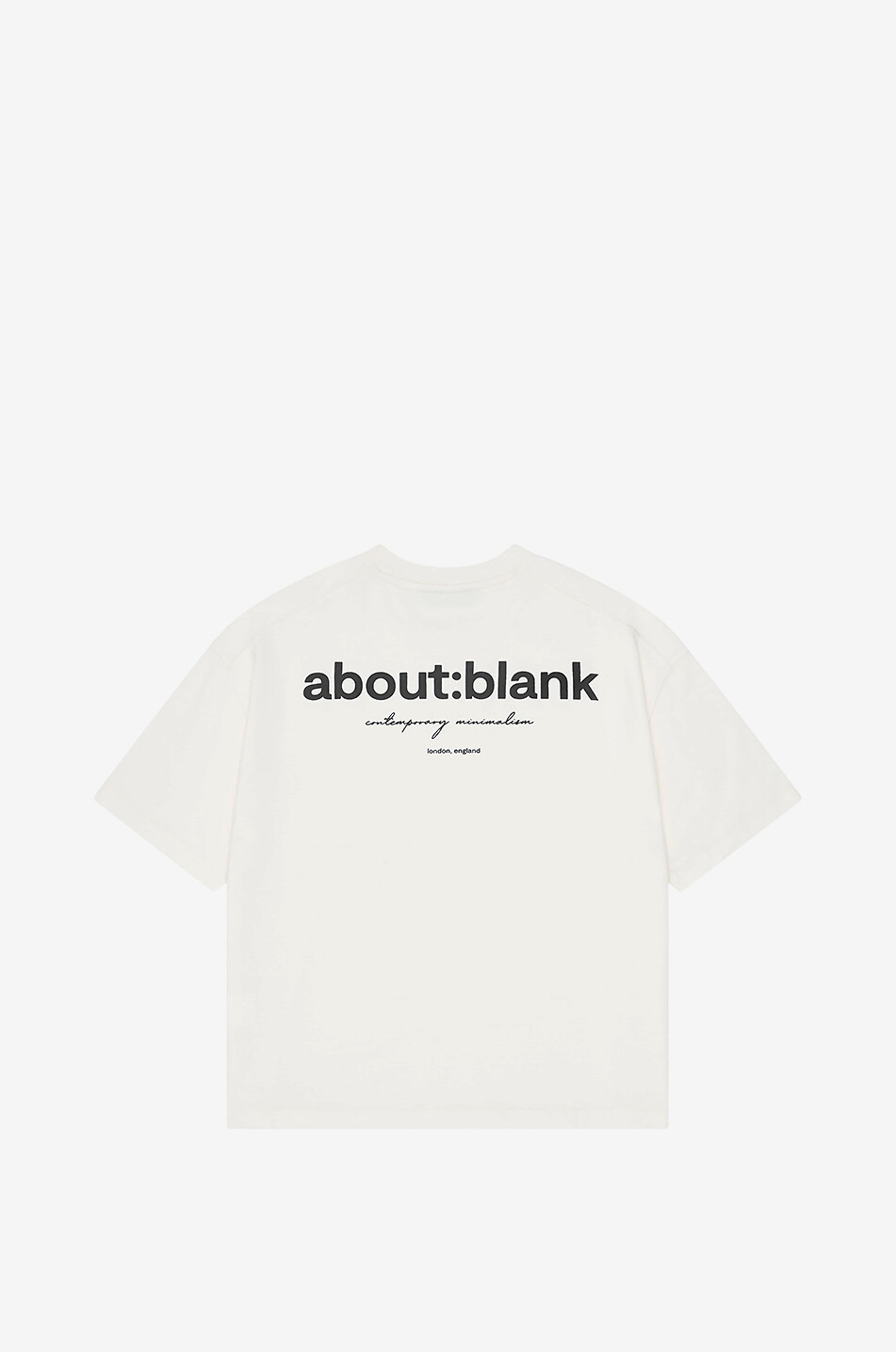 ABOUT:BLANK Box cropped short-sleeved T-shirt Men EGGSHELL 2