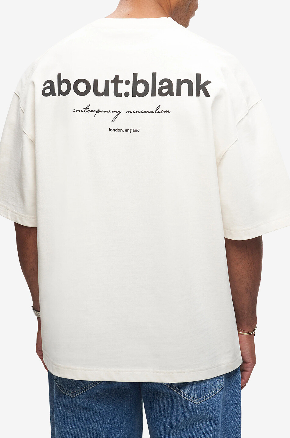 ABOUT:BLANK Box cropped short-sleeved T-shirt Men EGGSHELL 6