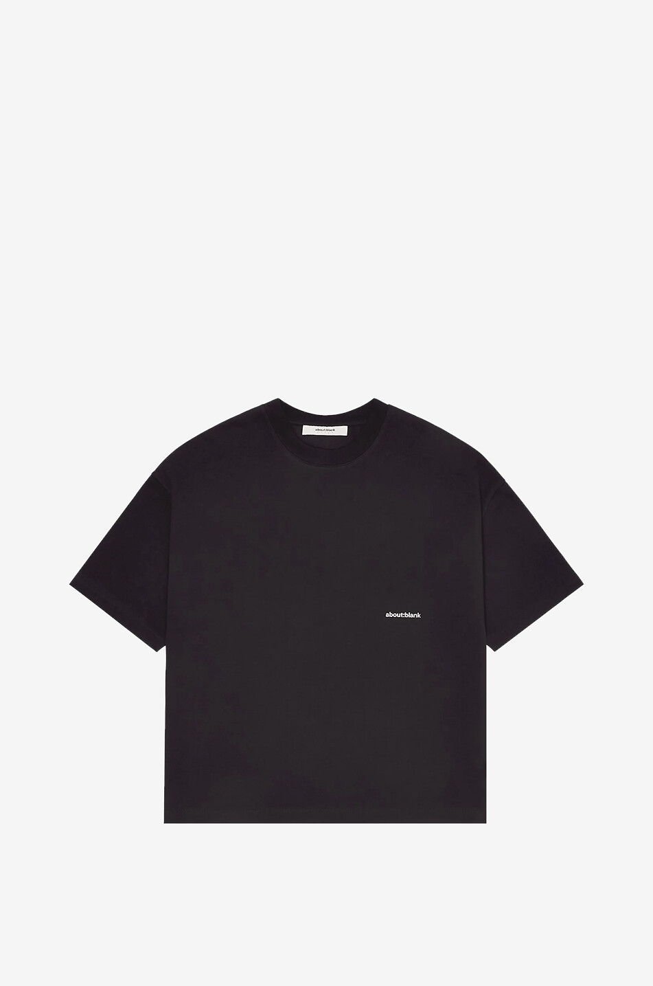 ABOUT:BLANK Box cropped short-sleeved T-shirt Men BLACK 1