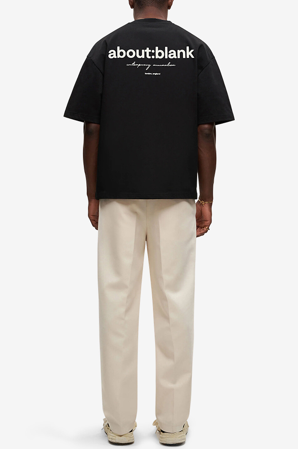 ABOUT:BLANK Box cropped short-sleeved T-shirt Men BLACK 4