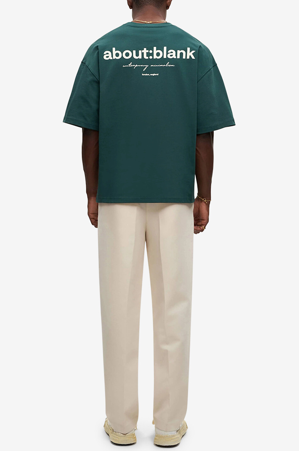 ABOUT:BLANK T-shirt à manches courtes raccourci Box Homme VERT 4