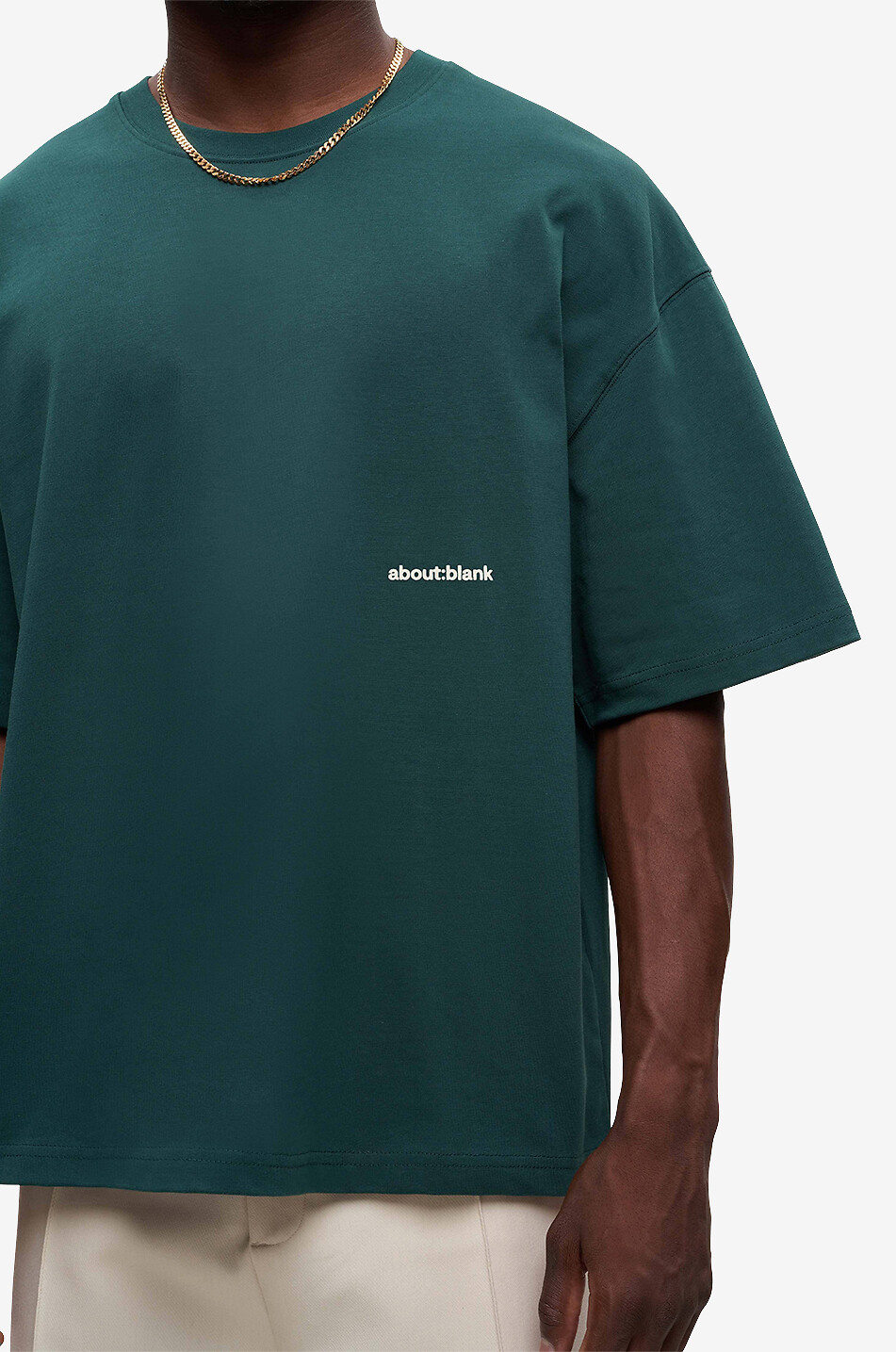 ABOUT:BLANK T-shirt à manches courtes raccourci Box Homme VERT 5