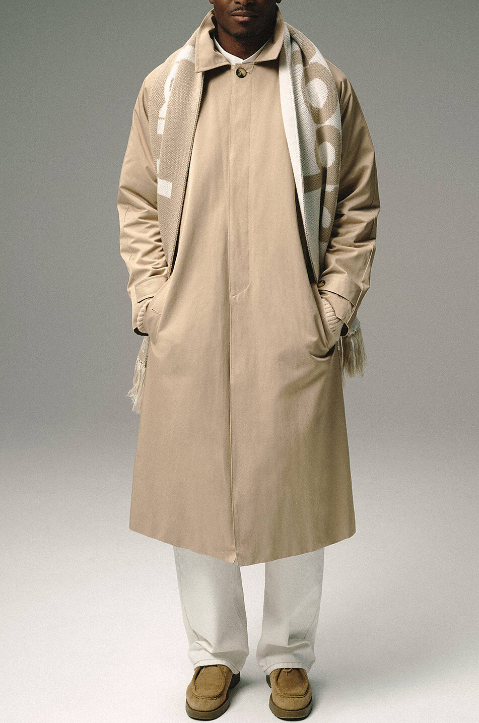 ABOUT:BLANK Cotton blend trench coat Men BEIGE 4