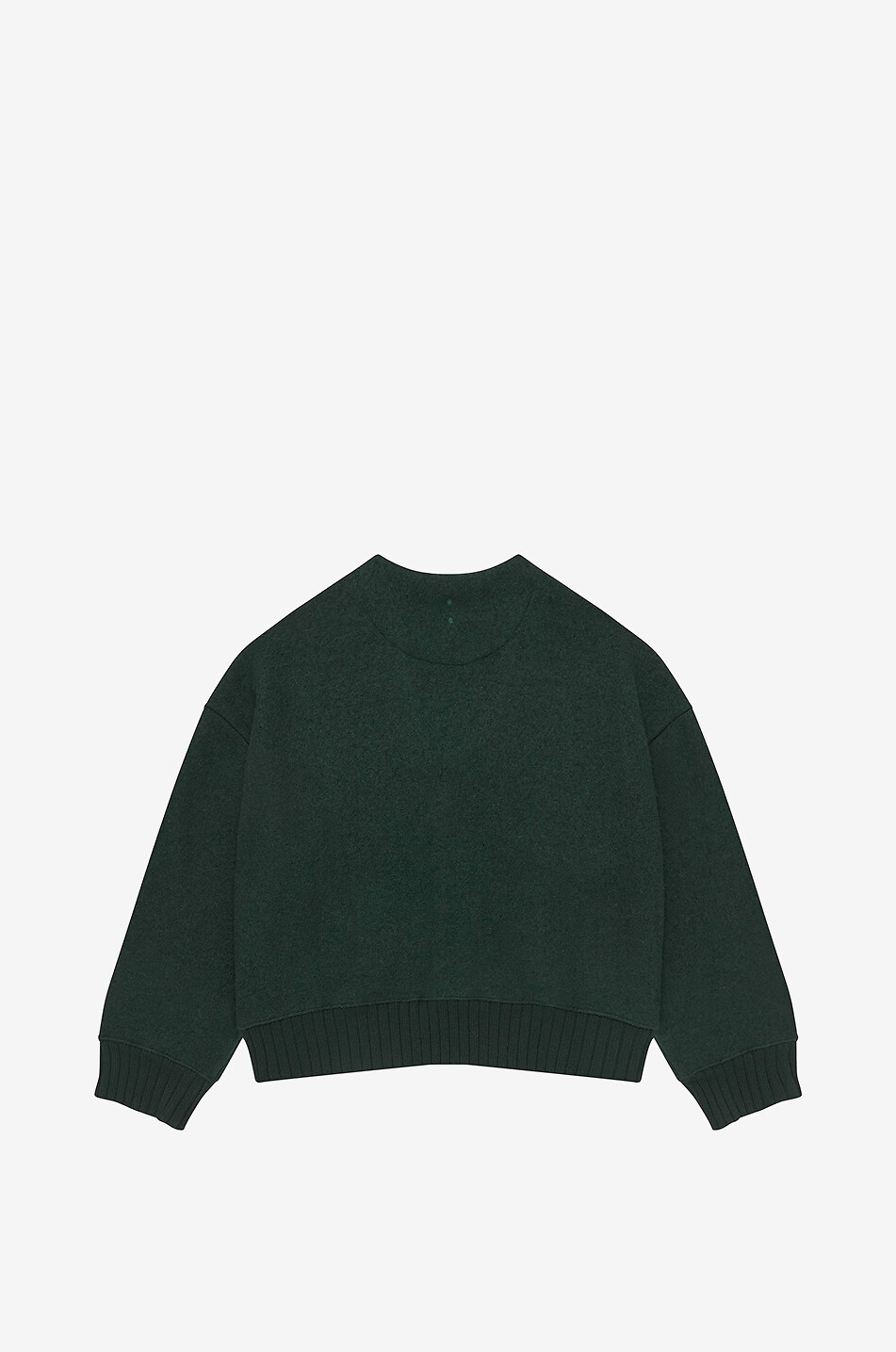 ABOUT:BLANK OG Cropped V-neck button-down wool cardigan Men GREEN 2