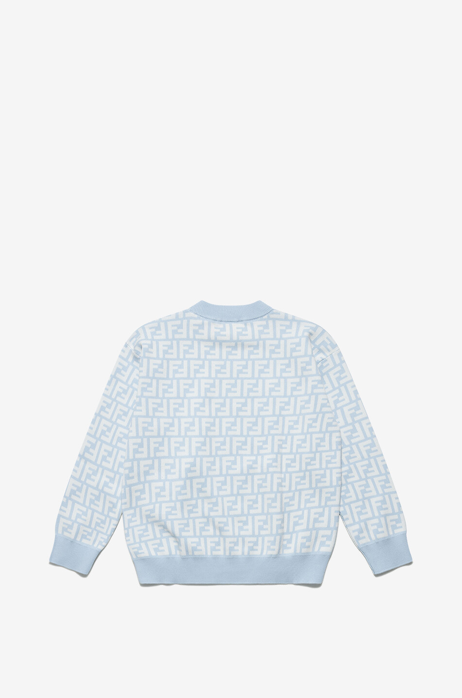 FENDI Jungen-FF-Jacquard-Pullover aus Baumwolle Junge HELLBLAU 2