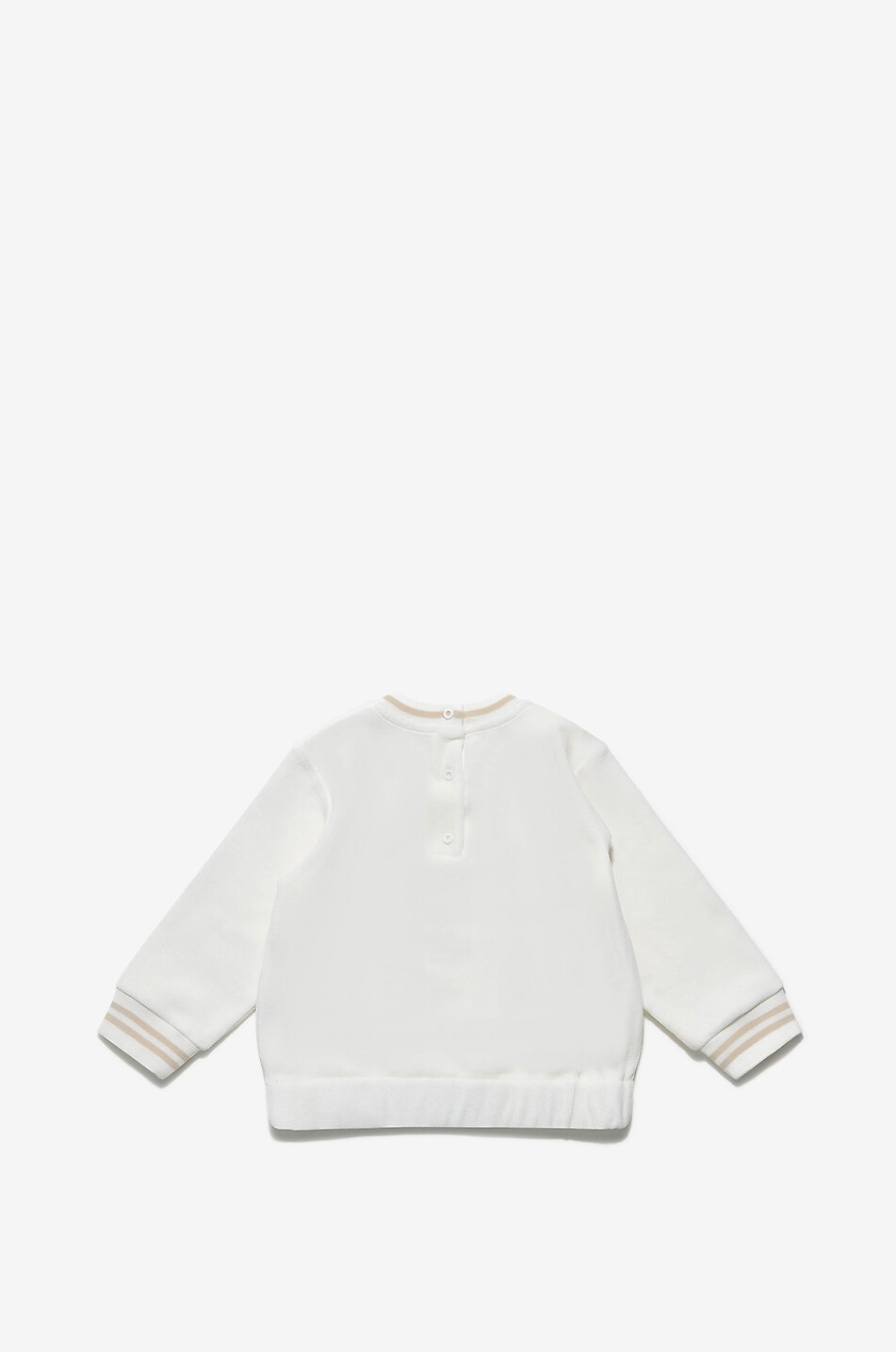 FENDI Sweat-shirt en velours à col rond bébé Fendi Bear Bébé BLANC CASSE 2