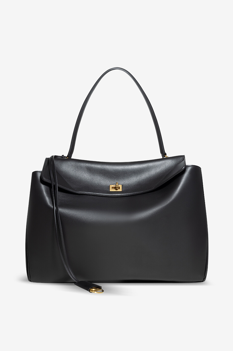 BALENCIAGA Rodeo Large smooth leather handbag Women BLACK 1