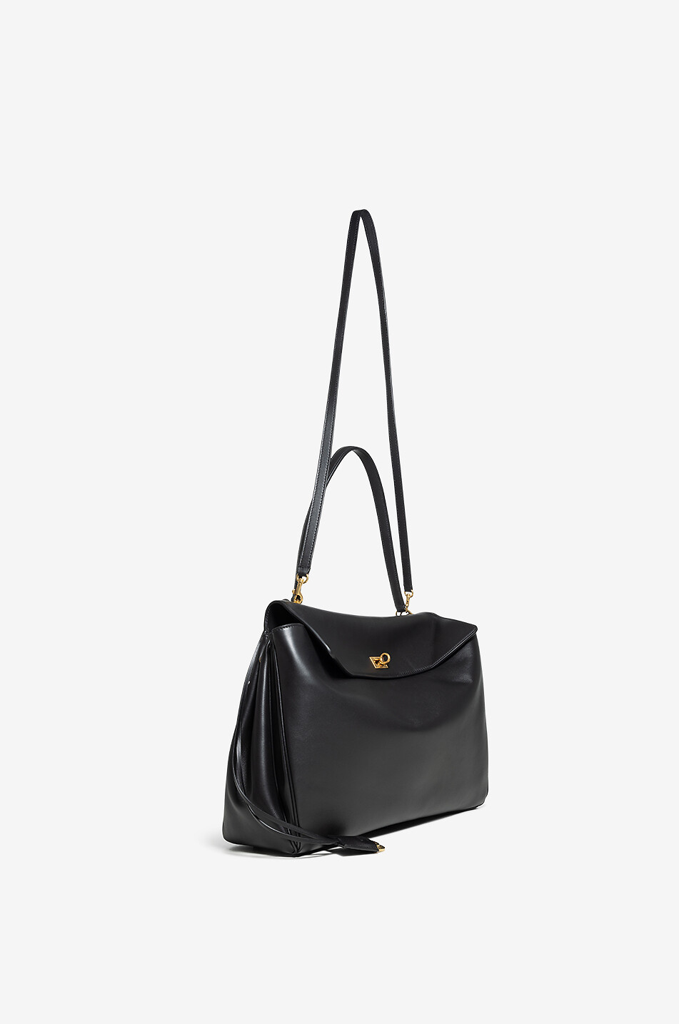 BALENCIAGA Rodeo Large smooth leather handbag Women BLACK 5