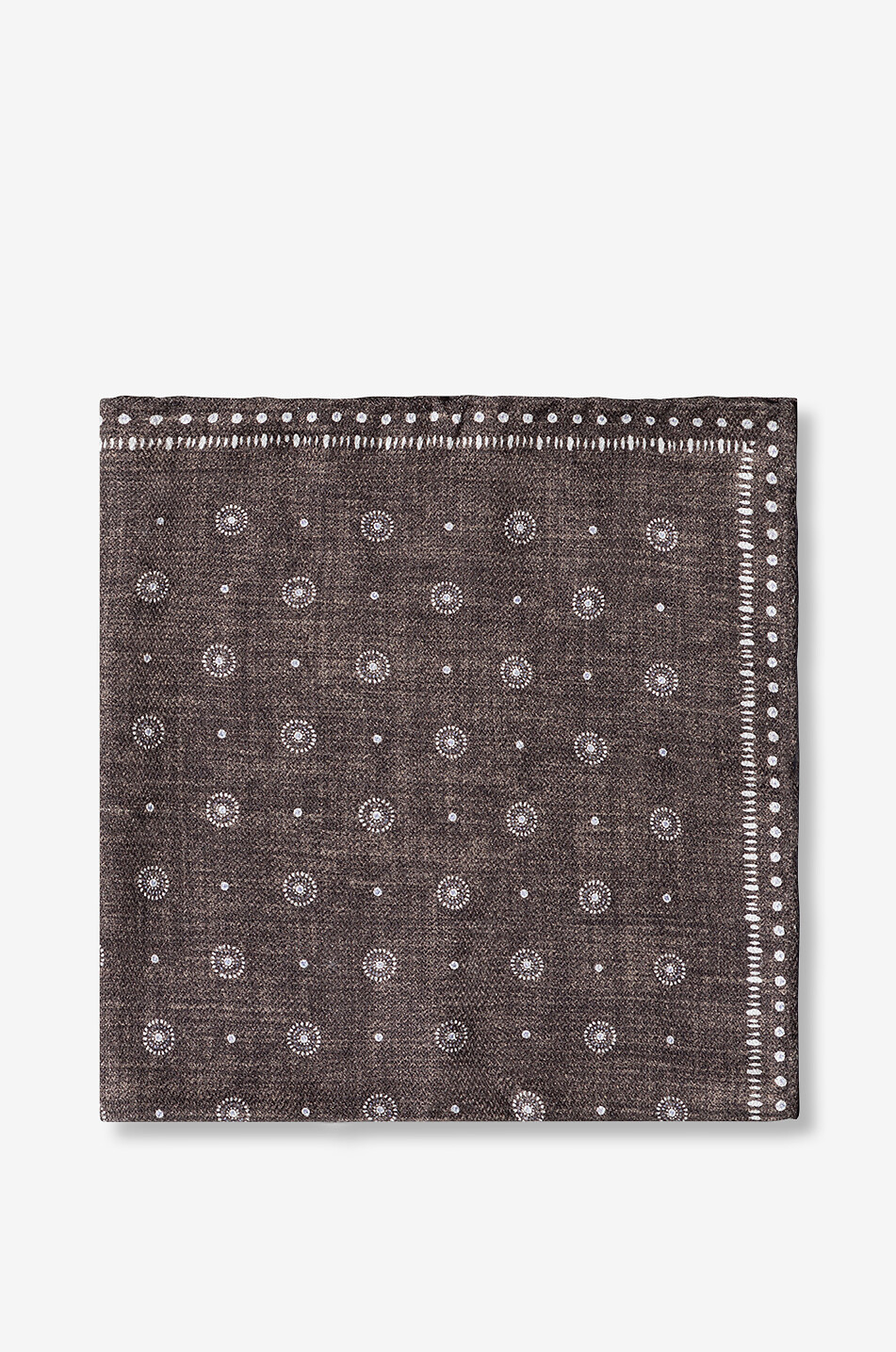 BRUNELLO CUCINELLI Getupftes wendbares Seideneinstecktuch Herren DUNKELBRAUN 1