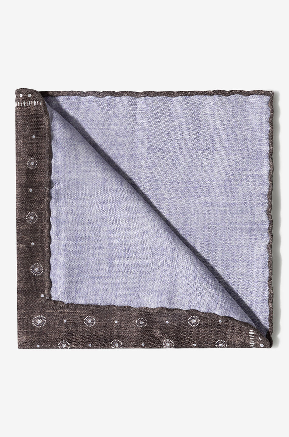 BRUNELLO CUCINELLI Getupftes wendbares Seideneinstecktuch Herren DUNKELBRAUN 2