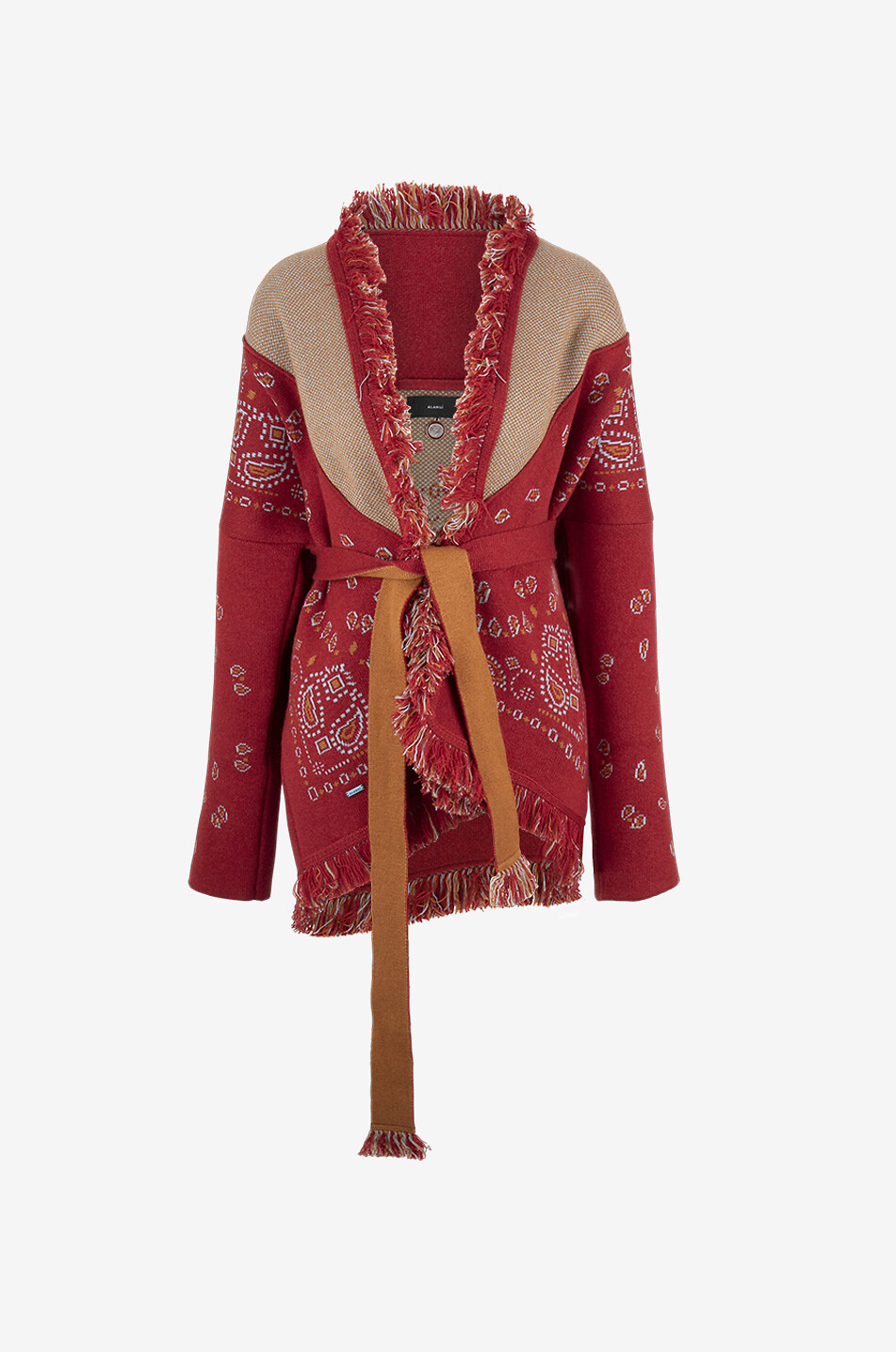 Bandana Jacquard cashmere cardigan