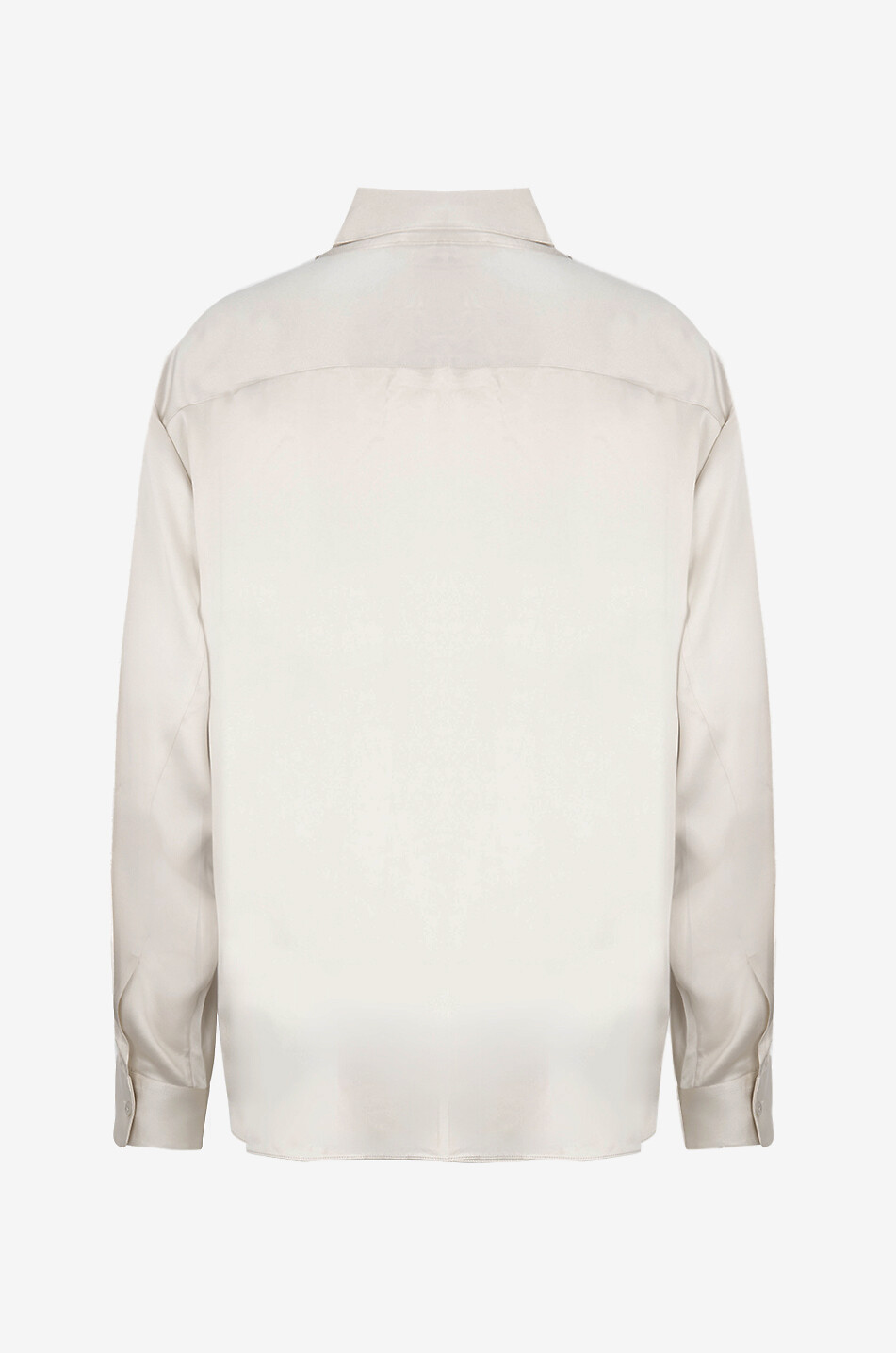 LISA YANG The Long Sleeve Button-Up silk long-sleeved shirt Women EGGSHELL 2