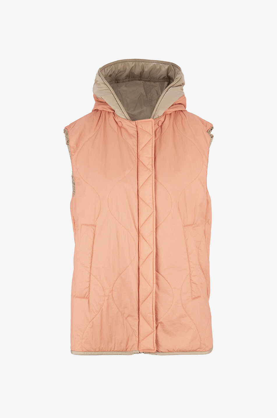 WEEKEND MAX MARA Tecla quilted hooded reversible vest Women BEIGE 3