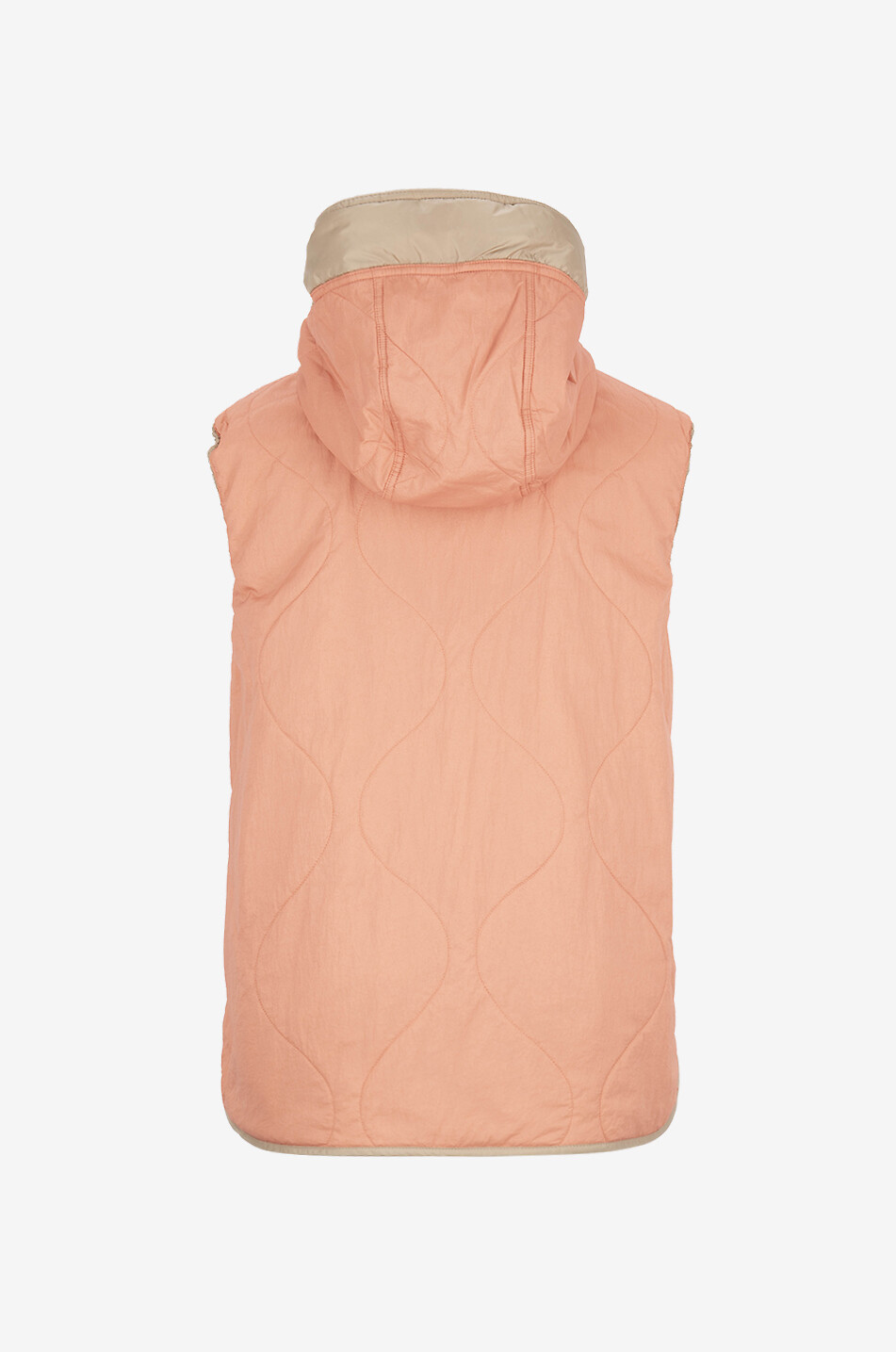 WEEKEND MAX MARA Tecla quilted hooded reversible vest Women BEIGE 4