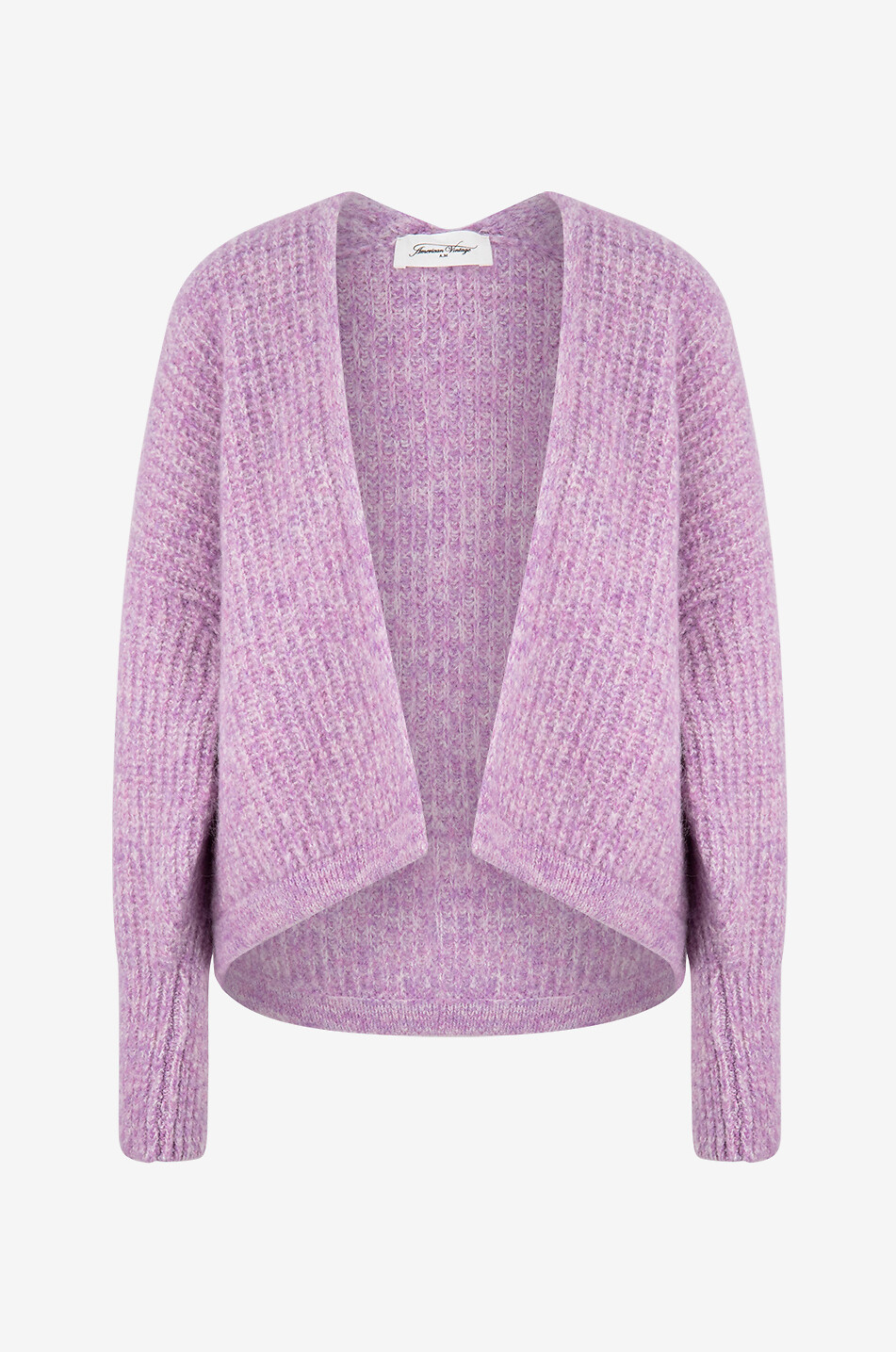 AMERICAN VINTAGE Cardigan ouvert en alpaga East Femme VIOLET CLAIR 1