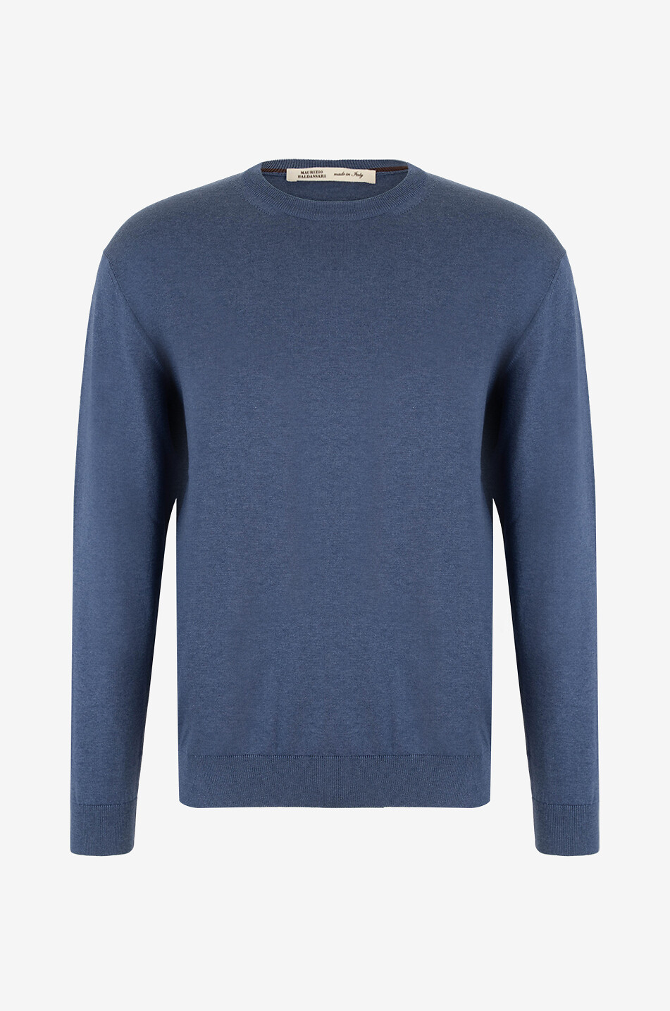 MAURIZIO BALDASSARI Feiner Pullover mit Rundhalsausschnitt Herren MITTELBLAU 1