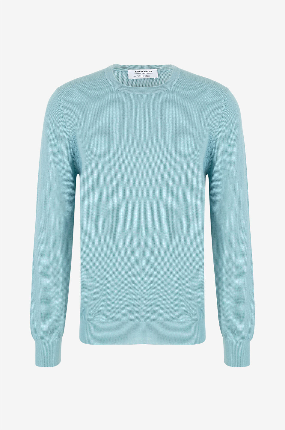 Pull à col rond en coton en maille piquée