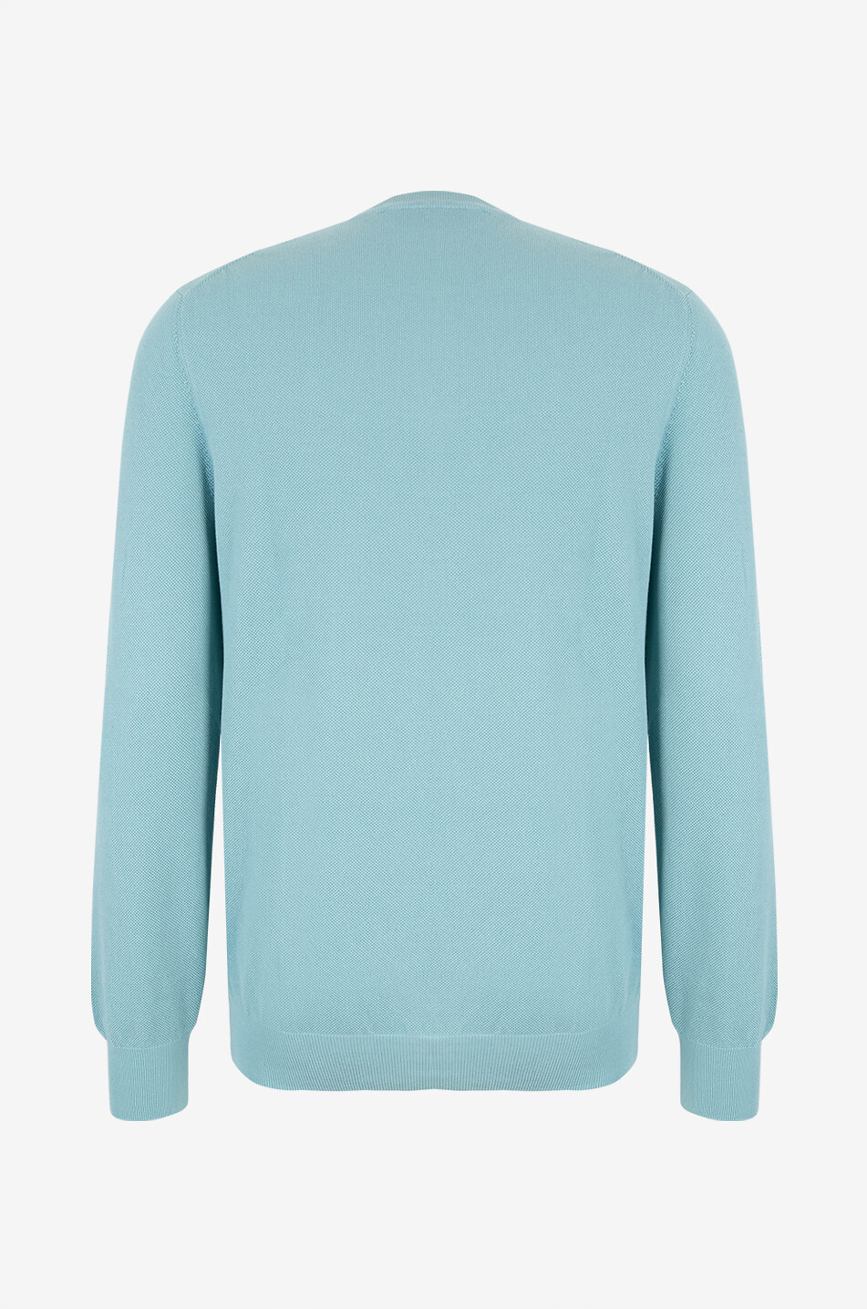 GRAN SASSO Pull à col rond en coton en maille piquée Homme BLEU CLAIR 2