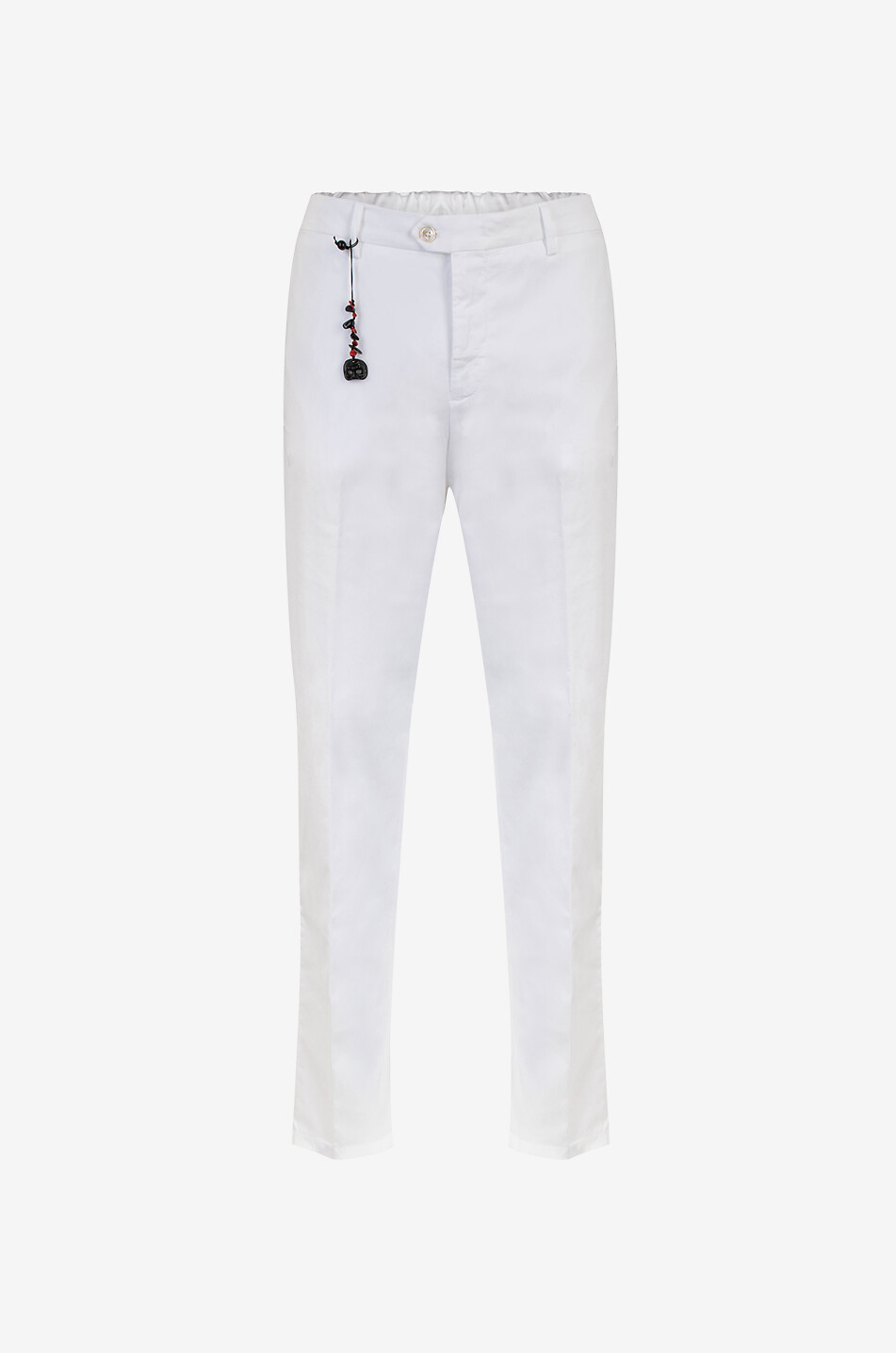 MARCO PESCAROLO Pantalon chino slim en lyocell et coton Evo Homme BLANC 1