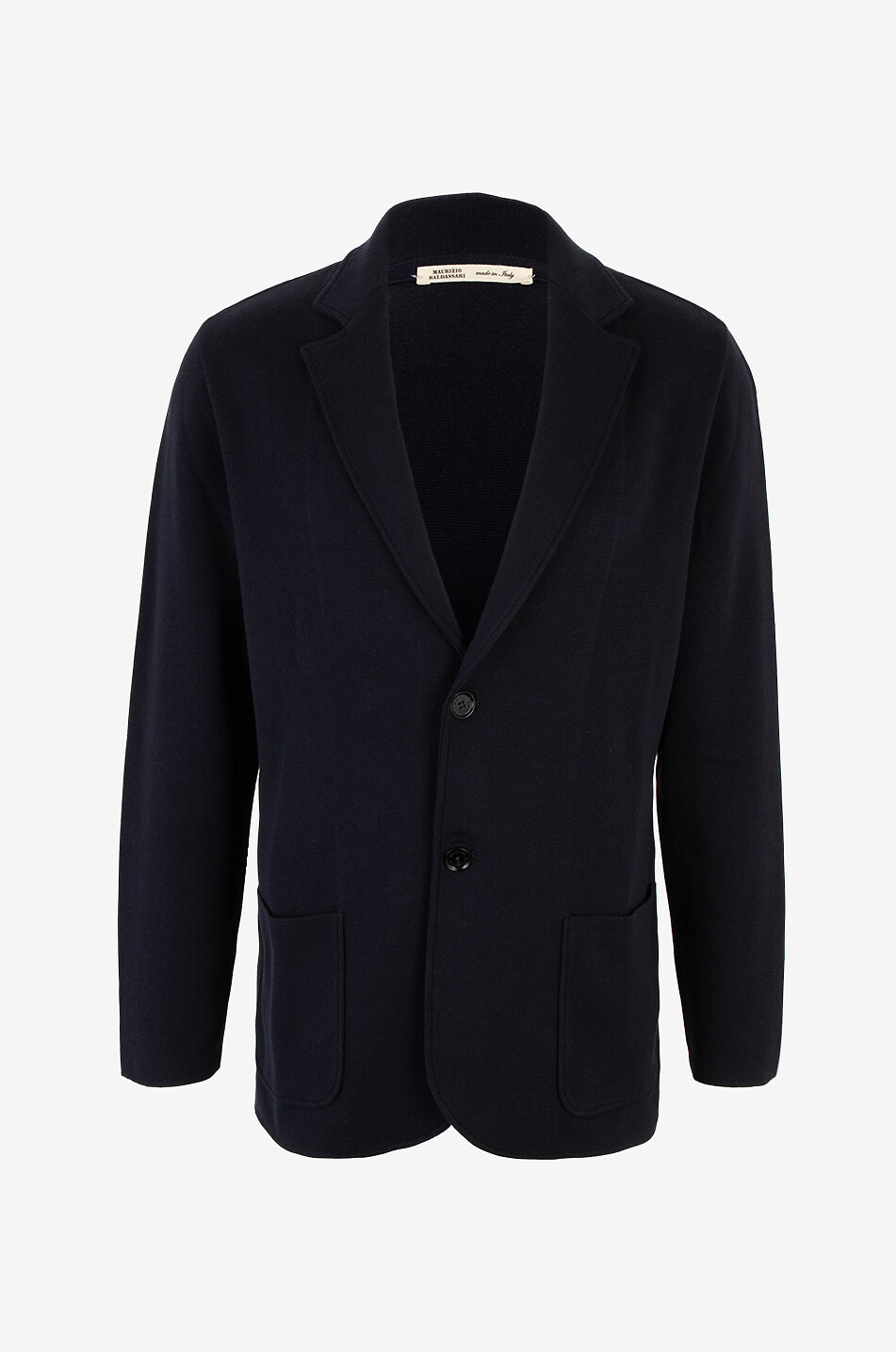 MAURIZIO BALDASSARI Silk and cotton knit blazer Men DARK BLUE 1