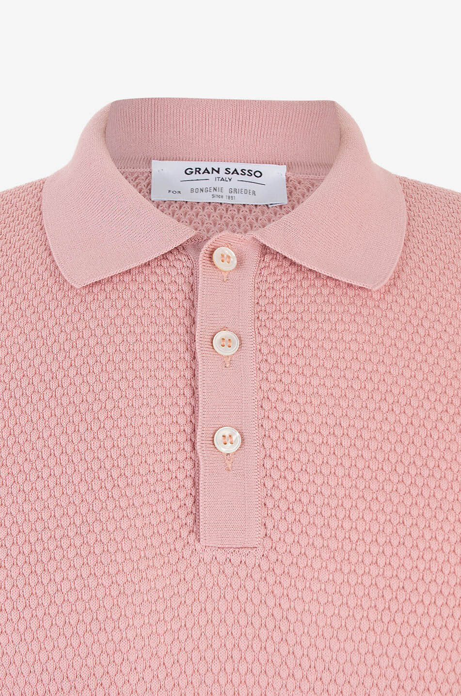 GRAN SASSO Polo à manches courtes en coton Homme ROSE CLAIR 3
