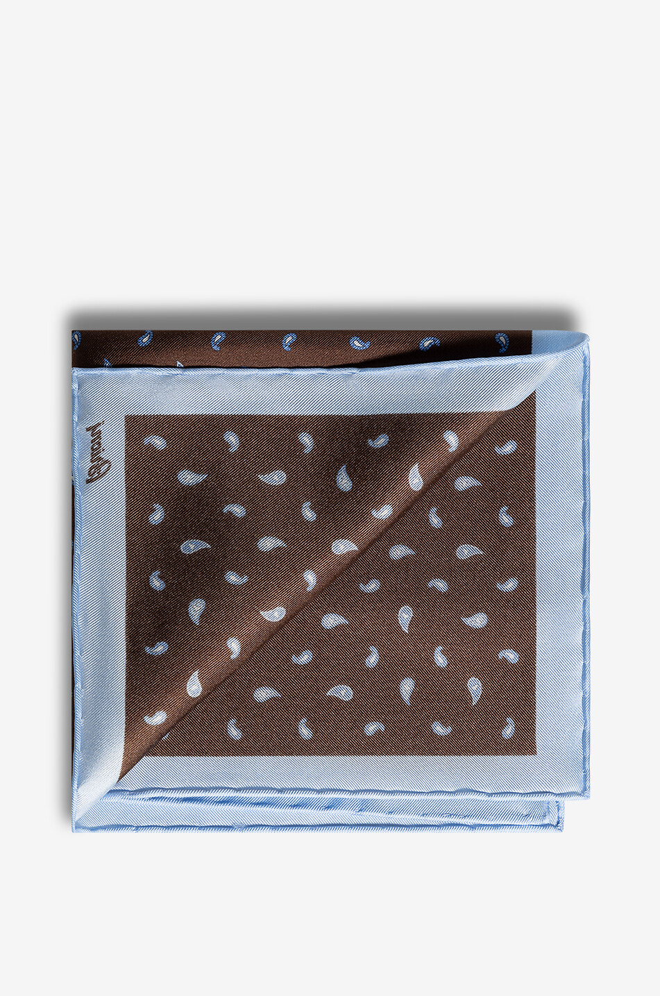 BRIONI Krawatte und Einstecktuch-Set aus Seide Herren DUNKELBRAUN 3